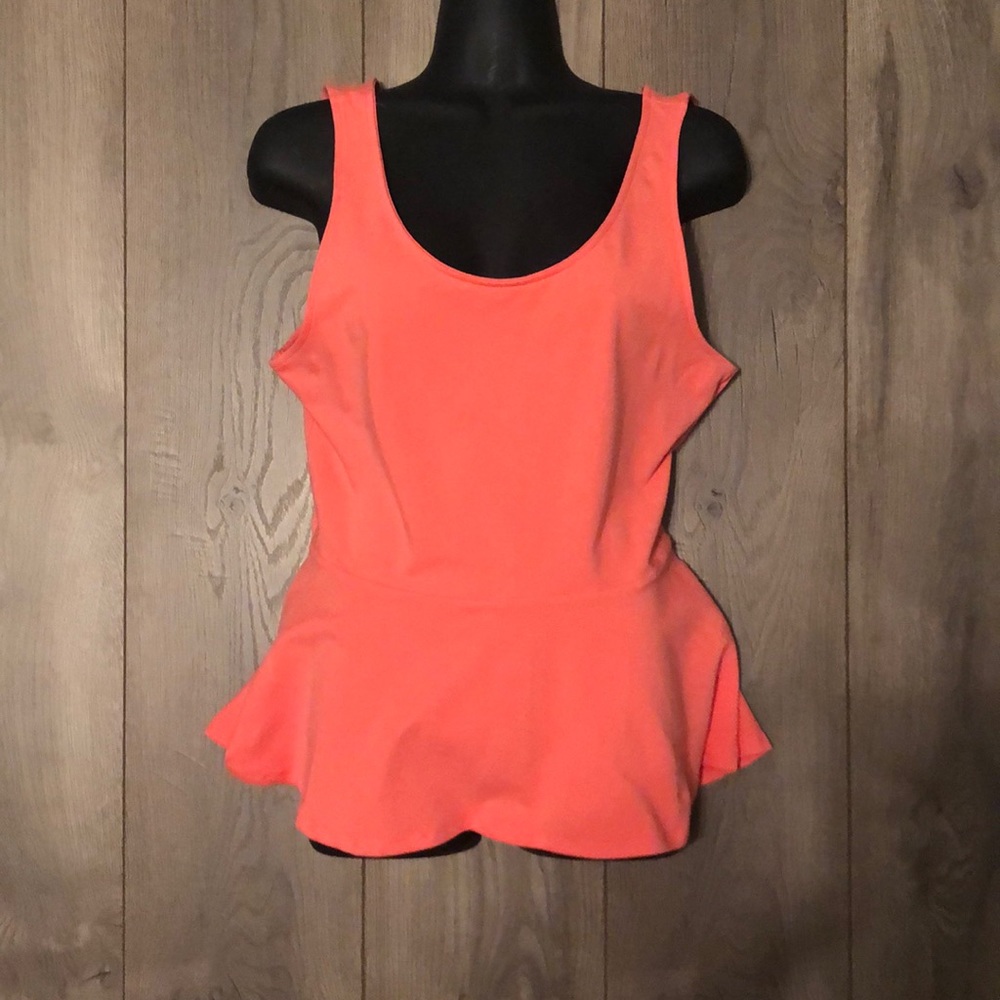 Express Cross Back Peplum Tank